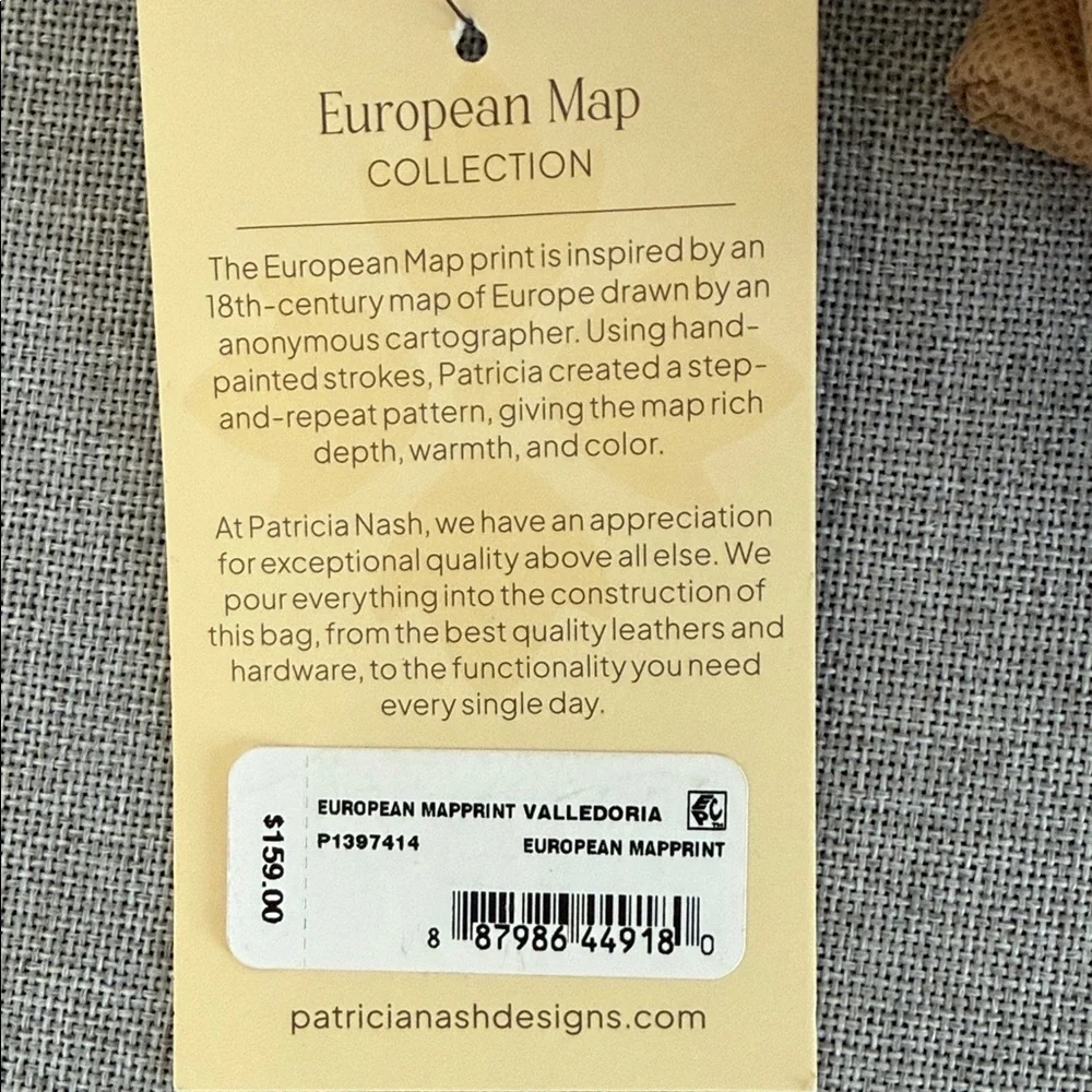 Patricia Nash European Map Print Velledoria Crossbody Bag - Picture 12 of 12